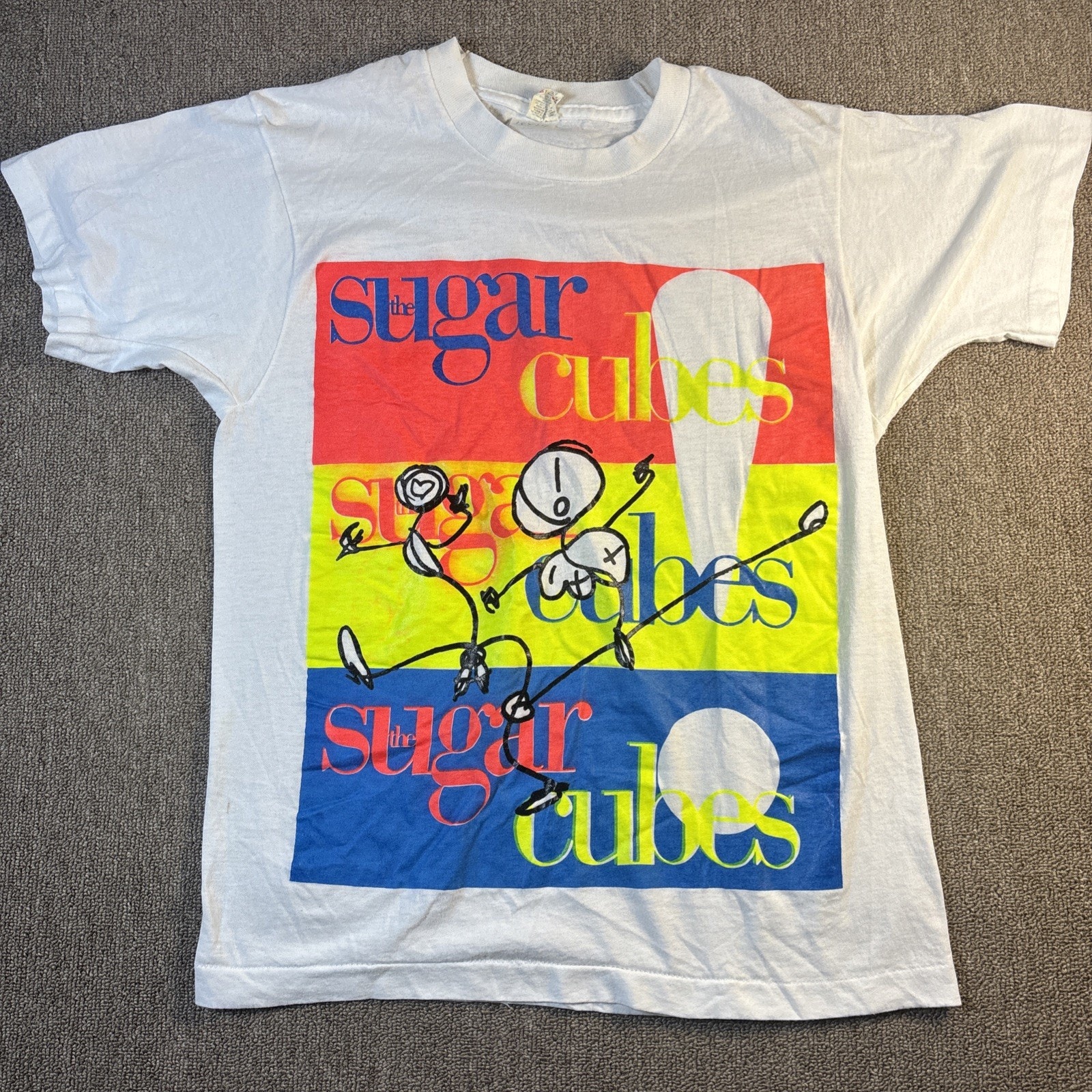 Vtg 80s Sugarcubes Deadstock Single Stitch Medium Bjork Ultra Rare Promo 18x24